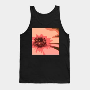 Abstract & Artsy Daisy Flower in Colorful Orange Red Hues of Peach, Coral & Salmon Tank Top